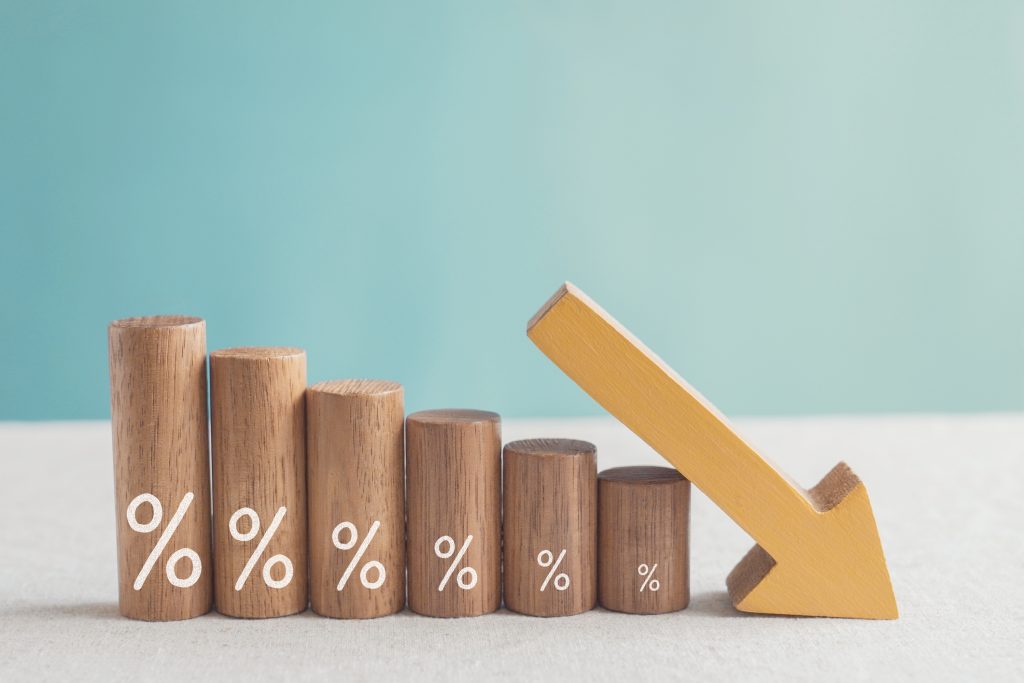 image depicts rates dropping