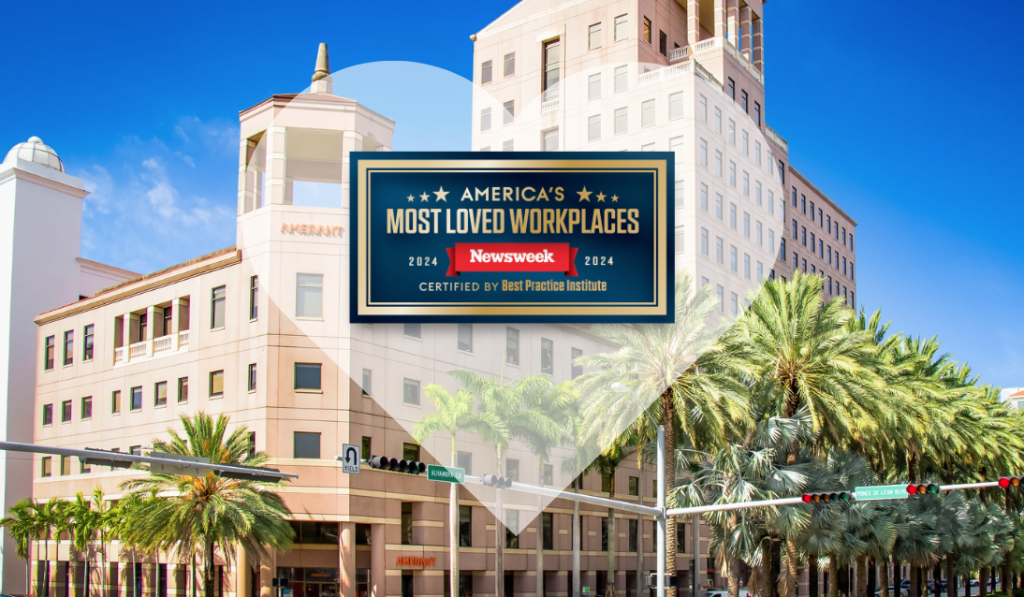 Amerant Bank ranks at number 41 for Newsweek's 2024 list of America's Most Loved Workplaces